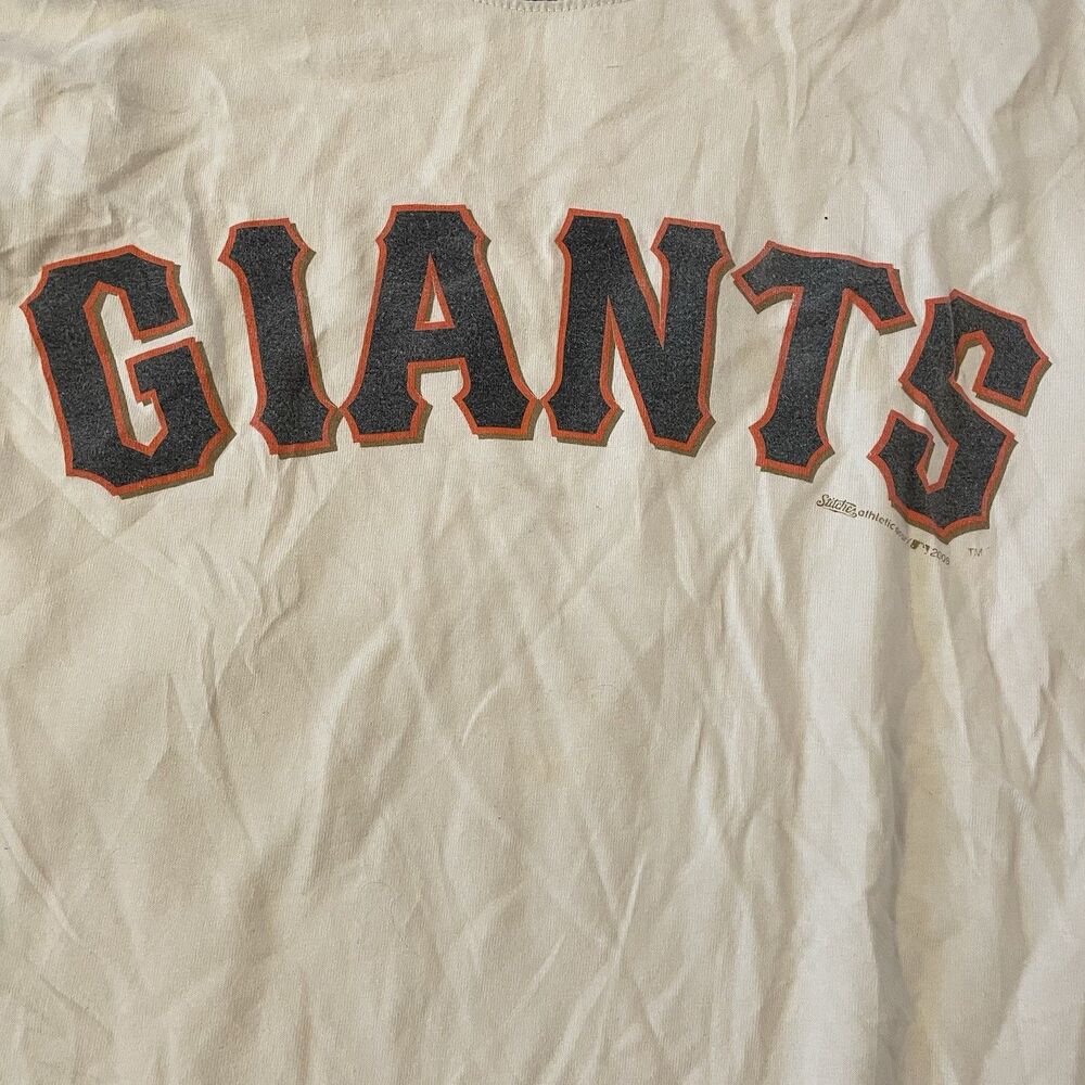 Y2K Stitches San Francisco Giants MLB TEE Raglan T Shirt Size XL 3/4 Sleeve - Picture 2 of 9